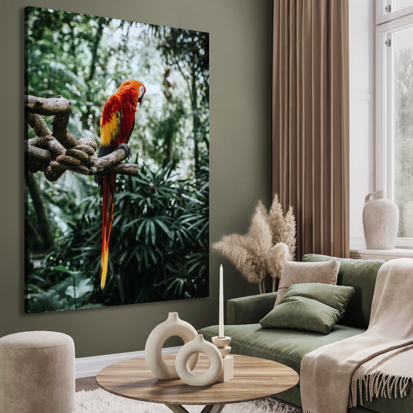 Canvastavla - Parrot (100X150)